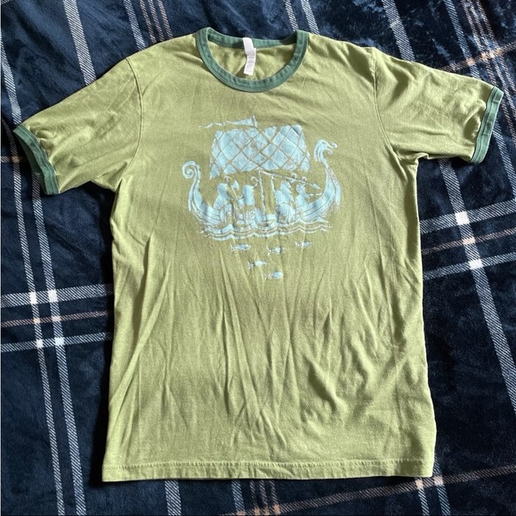 Banner Saga Kickstarter Ringer Tee Adult Large L Viking Shirt video game Celtic - Picture 2 of 6